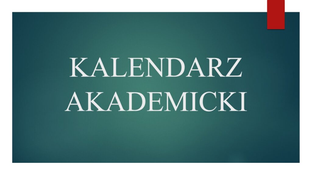 Kalendarz akademicki -widżet