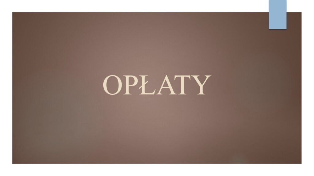 Opłaty -widżet