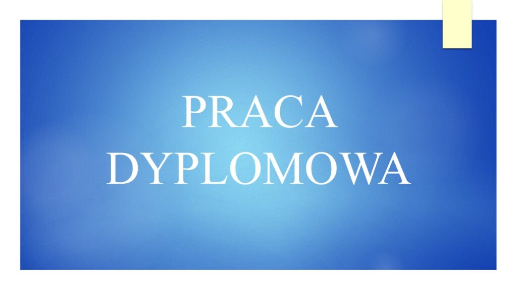 Praca dyplomowa -widżet