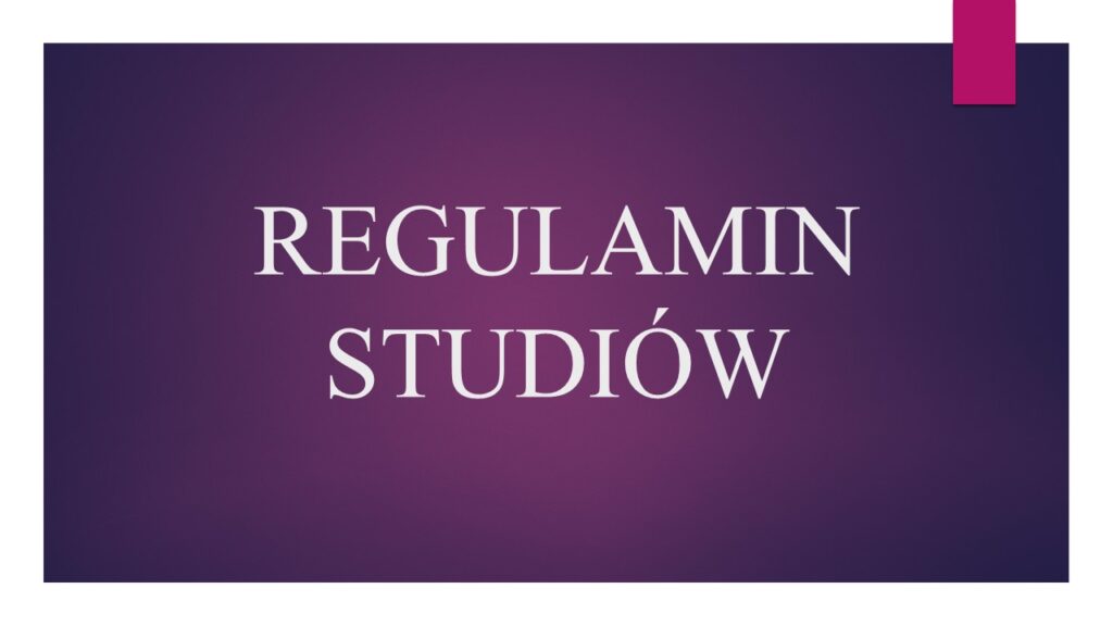 Regulamin studiów -widżet