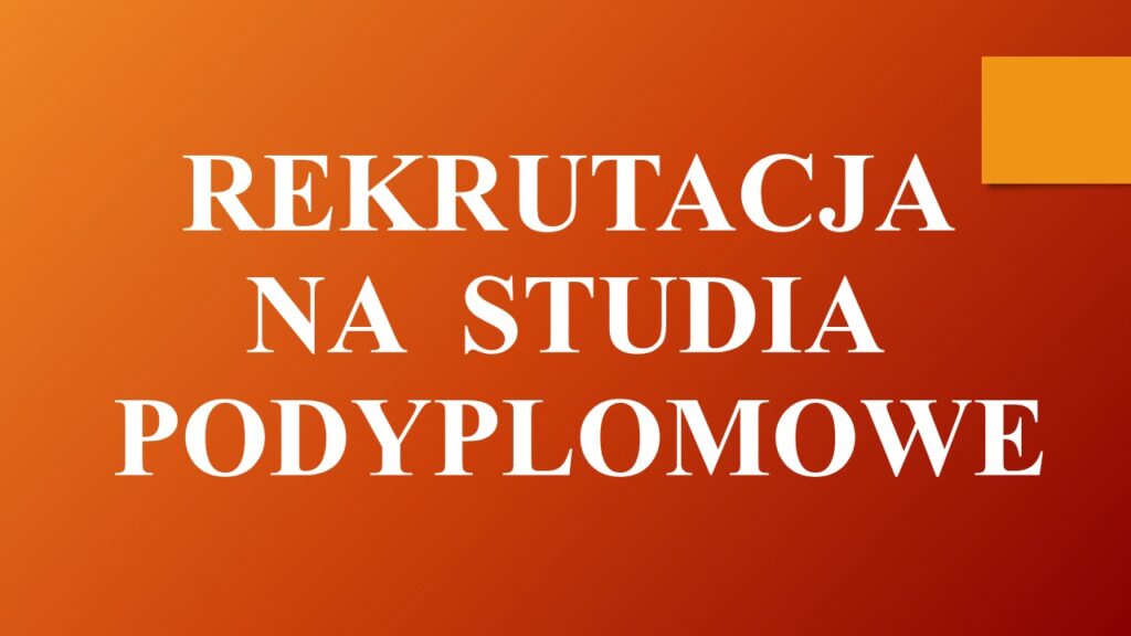 Rekrutacja na studia podyplomowe -widżet