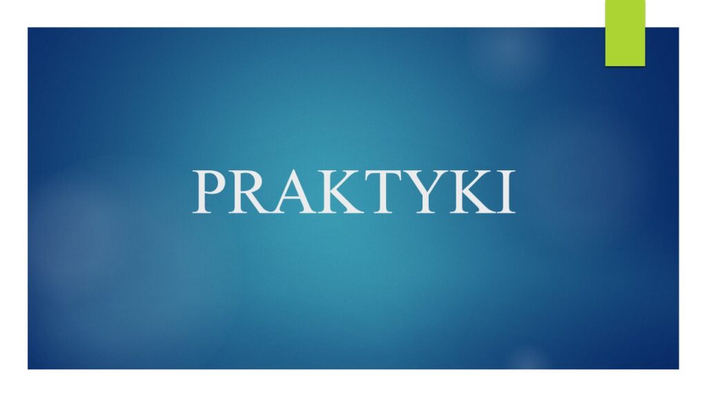 Praktyki -widżet