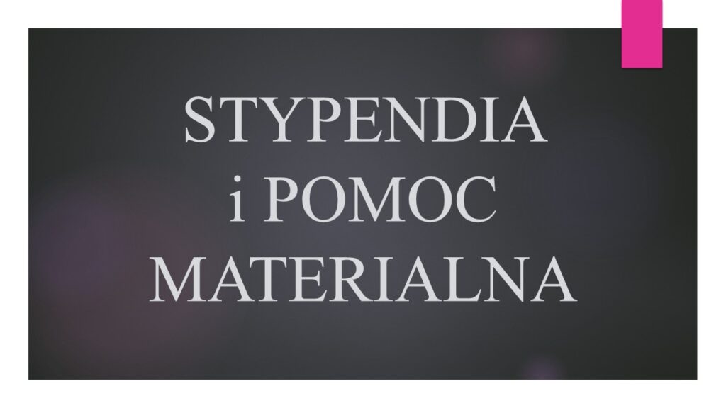 Stypendia i pomoc materialna -widżet