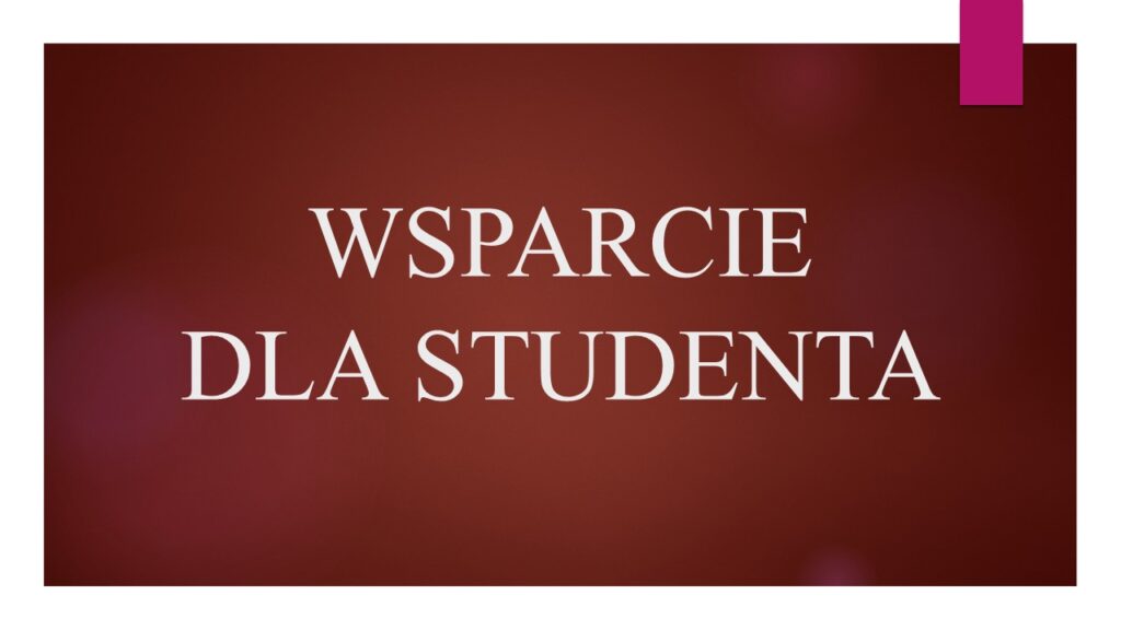 Wsparcie dla studenta -widżet